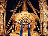 Tibet Lhasa 04 04 Potala Dalai Lama 5 Funerary Stupa The huge 12.6m funerary ch�rten of the Great Fifth Dalai Lama is built of sandalwood and is covered with 3,700kg of gold!!